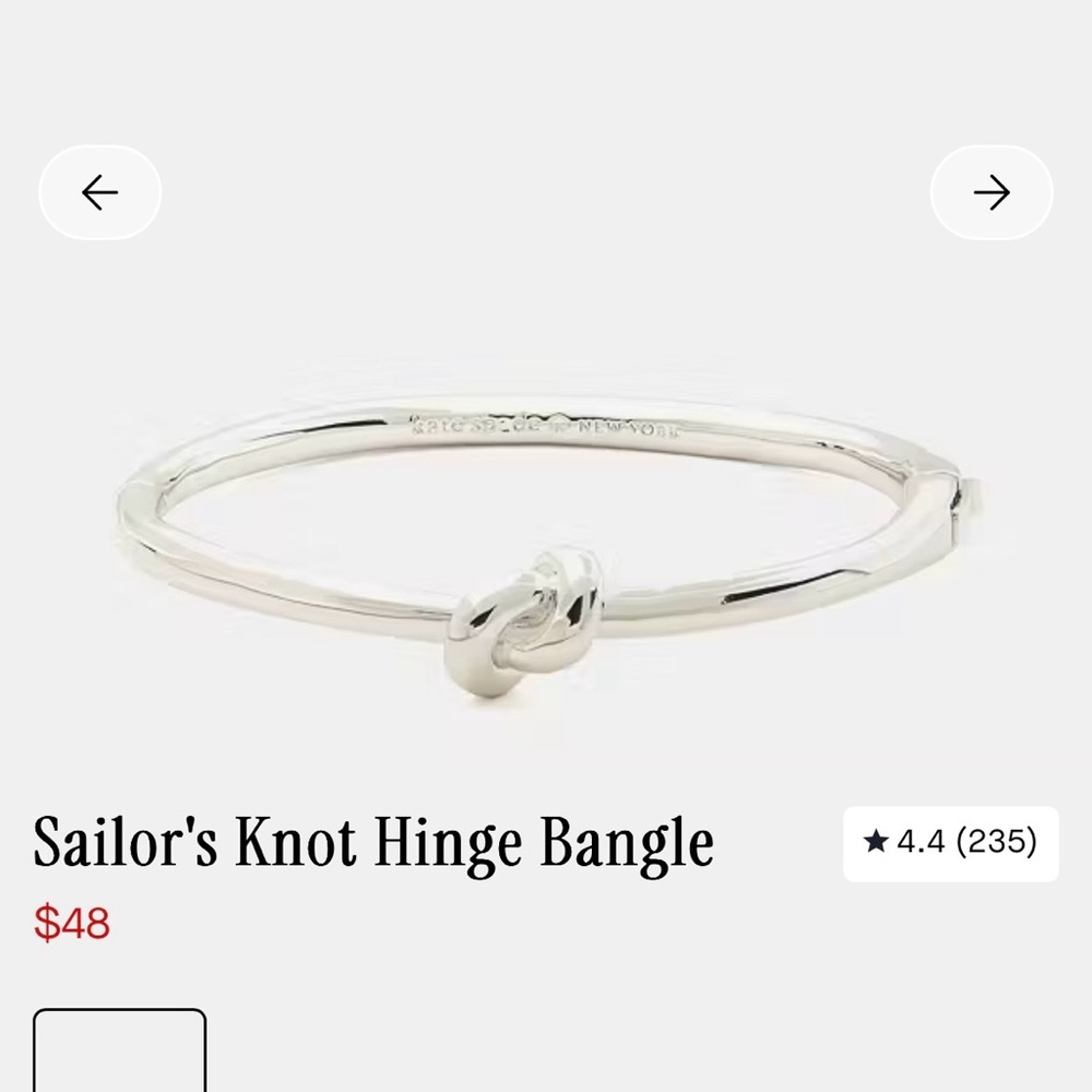 KATE SPADE SAILOR’S KNOT HINGE BANGLE